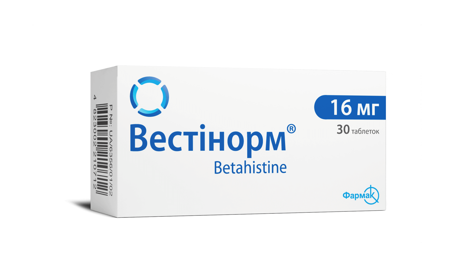 ВЕСТІНОРМ®, табл. 16 мг, №30